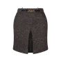 Celine herringbone tweed box pleat sequin skirt