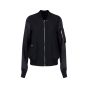 Rick Owens pleated-back black bomber jacket 