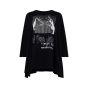 Diesel "I see you" Hand Sign photo black wide t-shirt