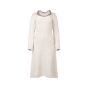 Bottega Veneta chain-embellished cream white knitted midi dress