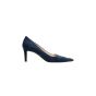 Prada pointed toe blue suede kitten heels