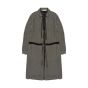 Prada tie-fastening linen grey coat