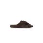 Rick Owens Mobius Granola Dark Dust leather slides