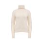 Saint Laurent cream white roll turtle neck mohair sweater