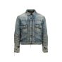 Saint Laurent distressed-effect faded denim jacket