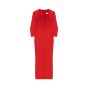 Saint Laurent plunge neck red maxi dress