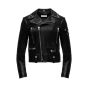 Saint Laurent star studded leather biker jacket