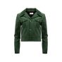 Saint Laurent suede trucker green jacket