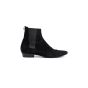 Saint Laurent Wyatt Chelsea suede black boots