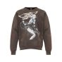 Saint Michael x Hajime Sorayama graphic washed grey crewneck sweater