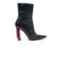 Vetements Reflector leather ankle black boots 
