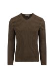 Helmut Lang military v-neck ribbed sweater 