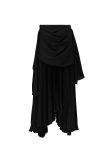 A.W.A.K.E MODE pleated draped twill midi skirt