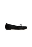 Aeyde Gabriella satin black flats