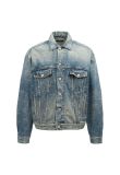 Balenciaga all-over logo washed denim jacket