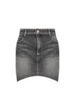 Balenciaga hourglass grey denim mini skirt