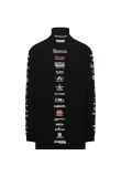 Balenciaga logo list mockneck long sleeve t-shirt