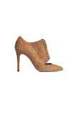 Carolina Herrera cut-out beige suede ankle boots