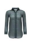 Celine sheer green button-up shirt