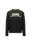 COMME des GARÇONS CDG logo washed black crewneck sweatshirt