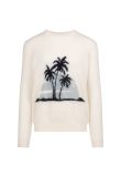 Saint Laurent Palm Tree cream white sweater