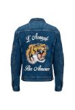 Gucci "L'Aveugle Par Amour" tiger denim jacket