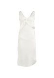 Helmut Lang Sash Ivory white double satin dress