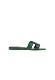 Hermes Oran Vert Oyat calfskin sandals