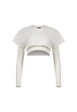 Jacquemus Le Double long sleeve white t-shirt