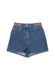 Louis Vuitton Circle Tab denim mini shorts