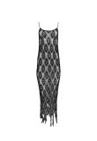 Maison Margiela Artisanal Gauge lace long dress