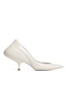 Maison Margiela humpbacked white leather pump heels
