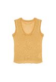 Maison Margiela MM6 metallic gold viscose tank top