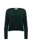 Marni green backless cropped sweater