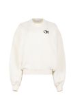 Off-White contrast logo embroidery crewneck sweatshirt