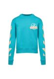 Off-White Tape Diag Arrow turquoise crewneck sweatshirt