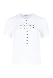 Comme des Garçons robe de chambre cross studded t-shirt