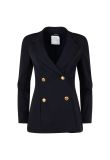 Chanel gold button double breasted blazer jacket