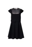 Miu Miu sheer-neckline small black dress