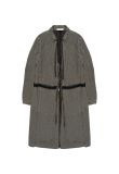 Prada tie-fastening linen grey coat