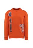 Raf Simons x Sterling Ruby Fathers orange crewneck sweatshirt