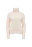 Saint Laurent cream white roll turtle neck mohair sweater