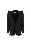 Saint Laurent Pagoda-shoulder gabardine blazer jacket