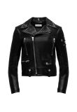 Saint Laurent star studded leather biker jacket