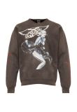Saint Michael x Hajime Sorayama graphic washed grey crewneck sweater