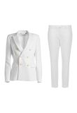 Altuzarra Indiana Optic White double-breasted blazer jacket & Todd Optic White pants