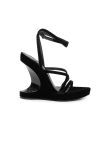 Tom Ford velvet wedge laced sandal heels