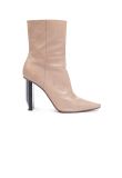Vetements Reflector leather ankle beige boots