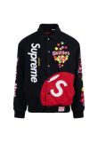 Supreme x Skittles embroidery varsity jacket