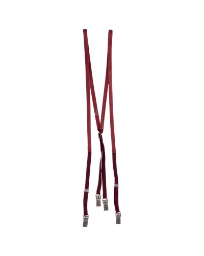 Dior Homme "The world was a mess, but his hair was perfect" red leather suspenders